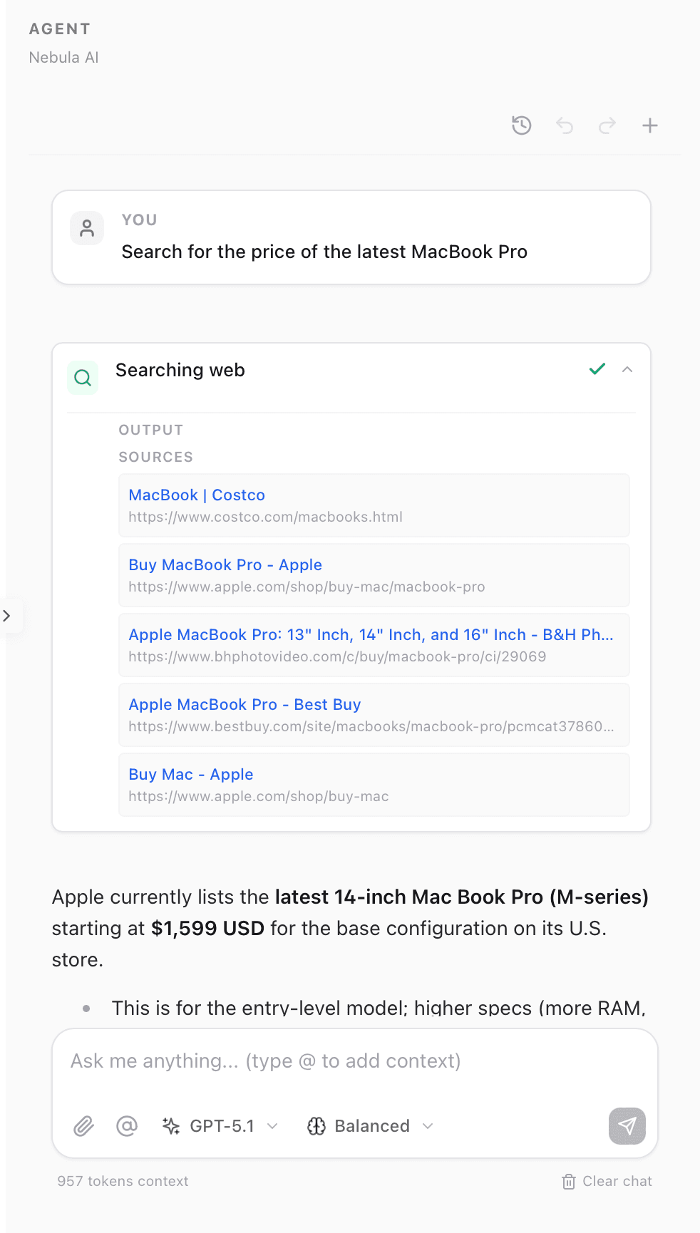 Web Search Integration